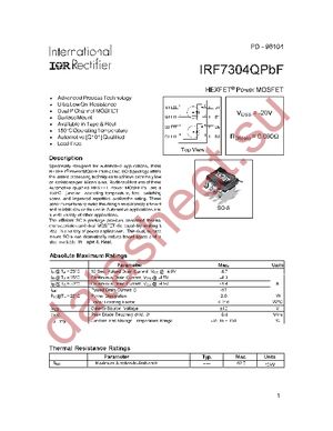IRF7304QPBF datasheet  